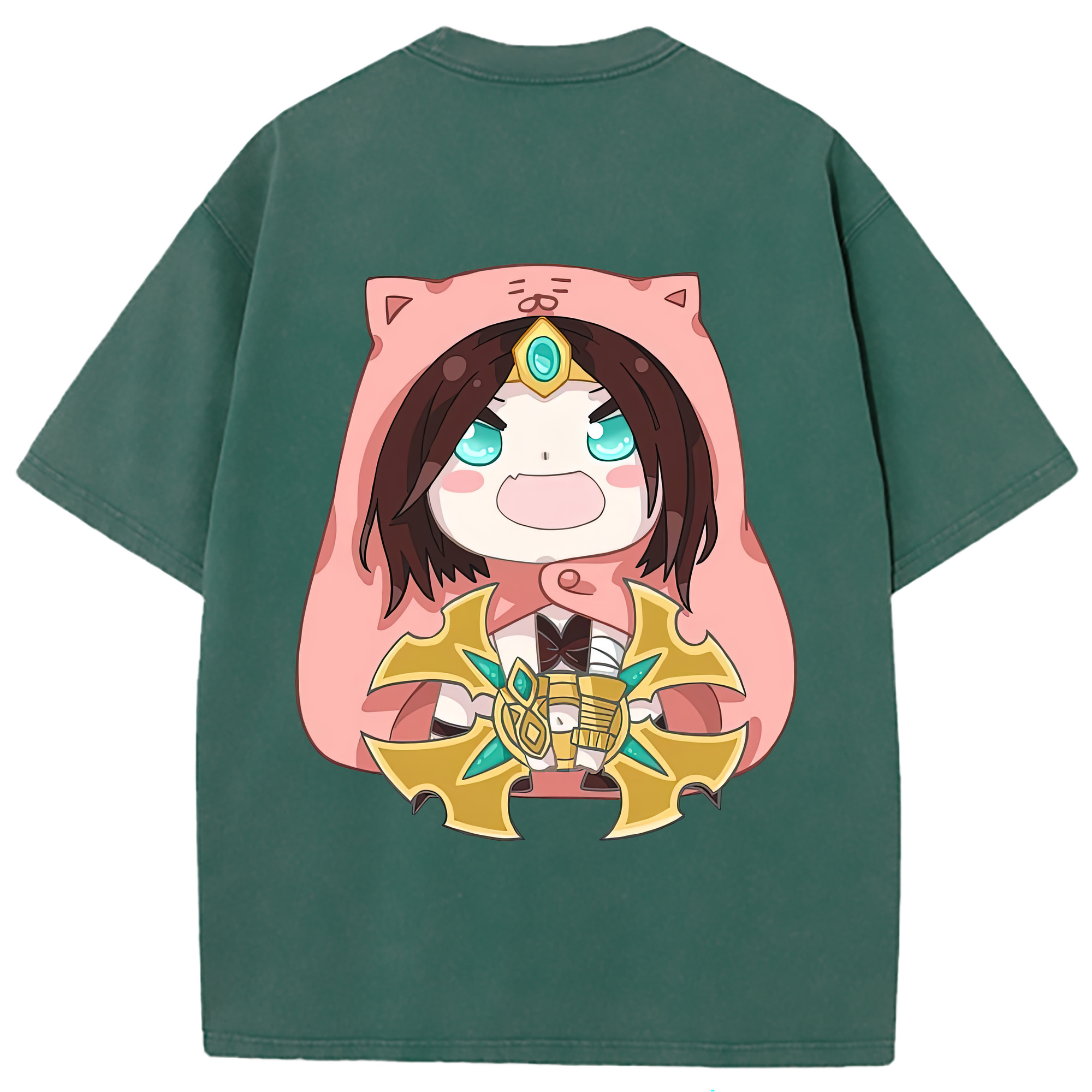 （画像用） リーグ・オブ・レジェンド League of Legends LOL 綿100% ヴィンテージ風 半袖Tシャツ（背面プリント）